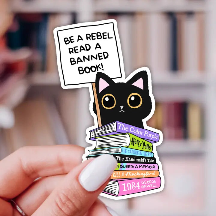 Sticker - Banned Books Rebel Cat