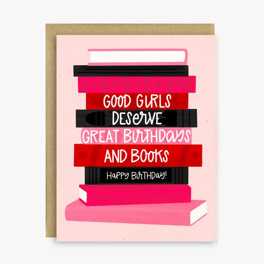 Greeting Card - Good Girls Love Books