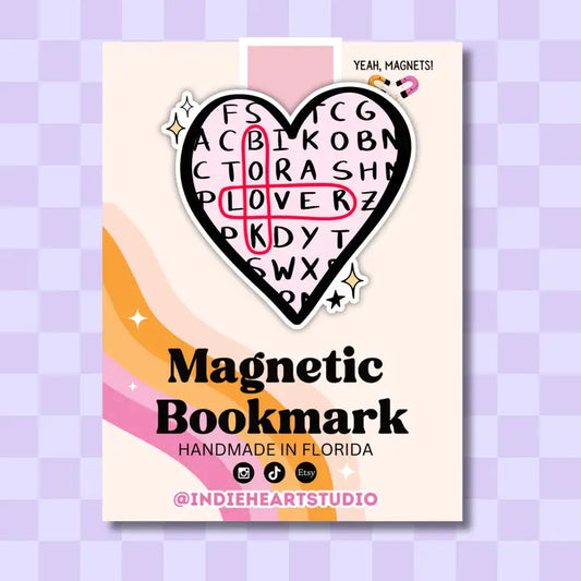 Magnetic Bookmark - Book Lover Word Search
