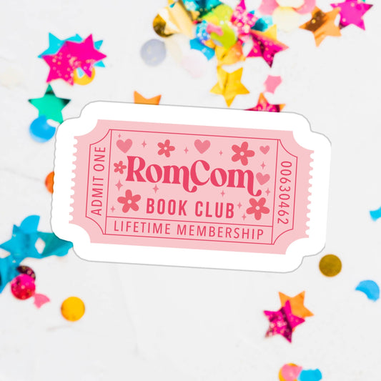 Sticker - RomCom Book Club Ticket