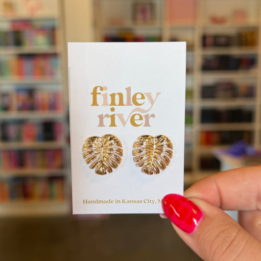 Monstera Earrings