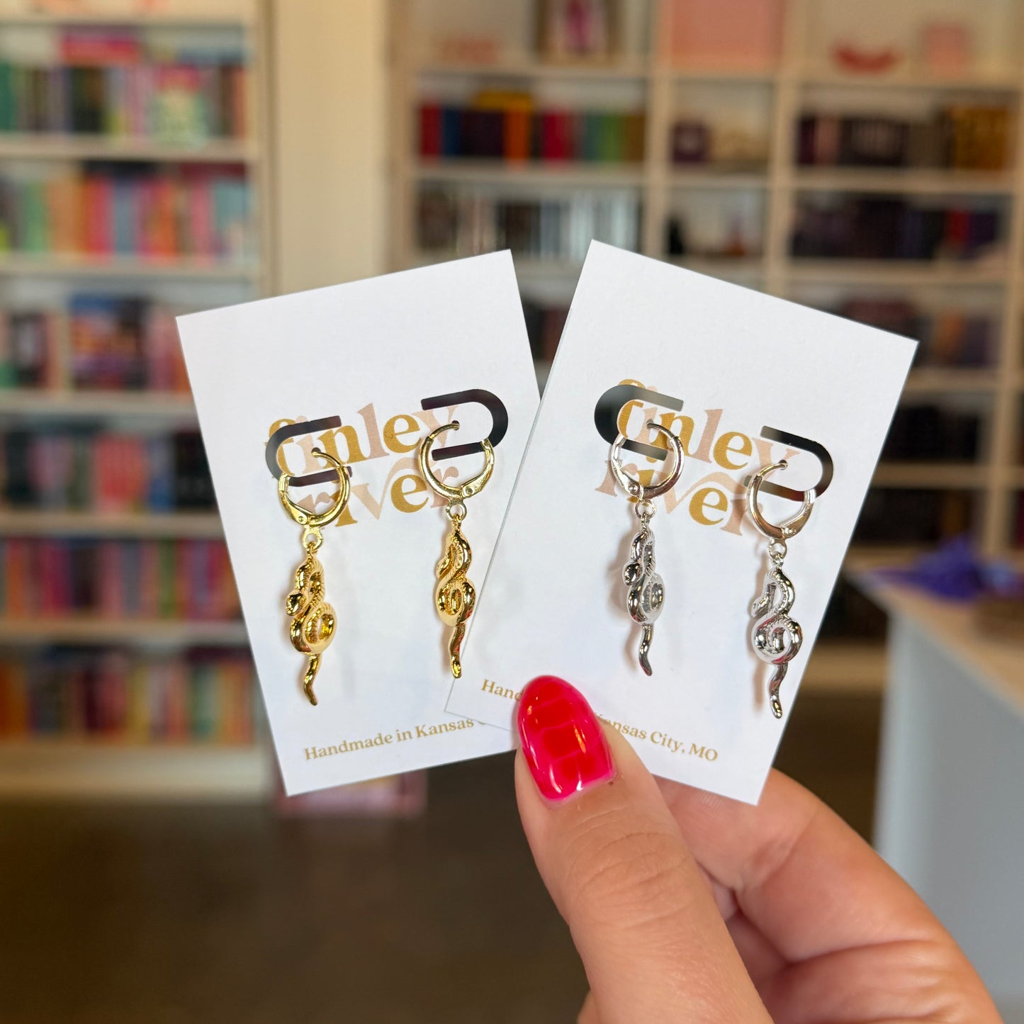 Snake Huggies Earrings