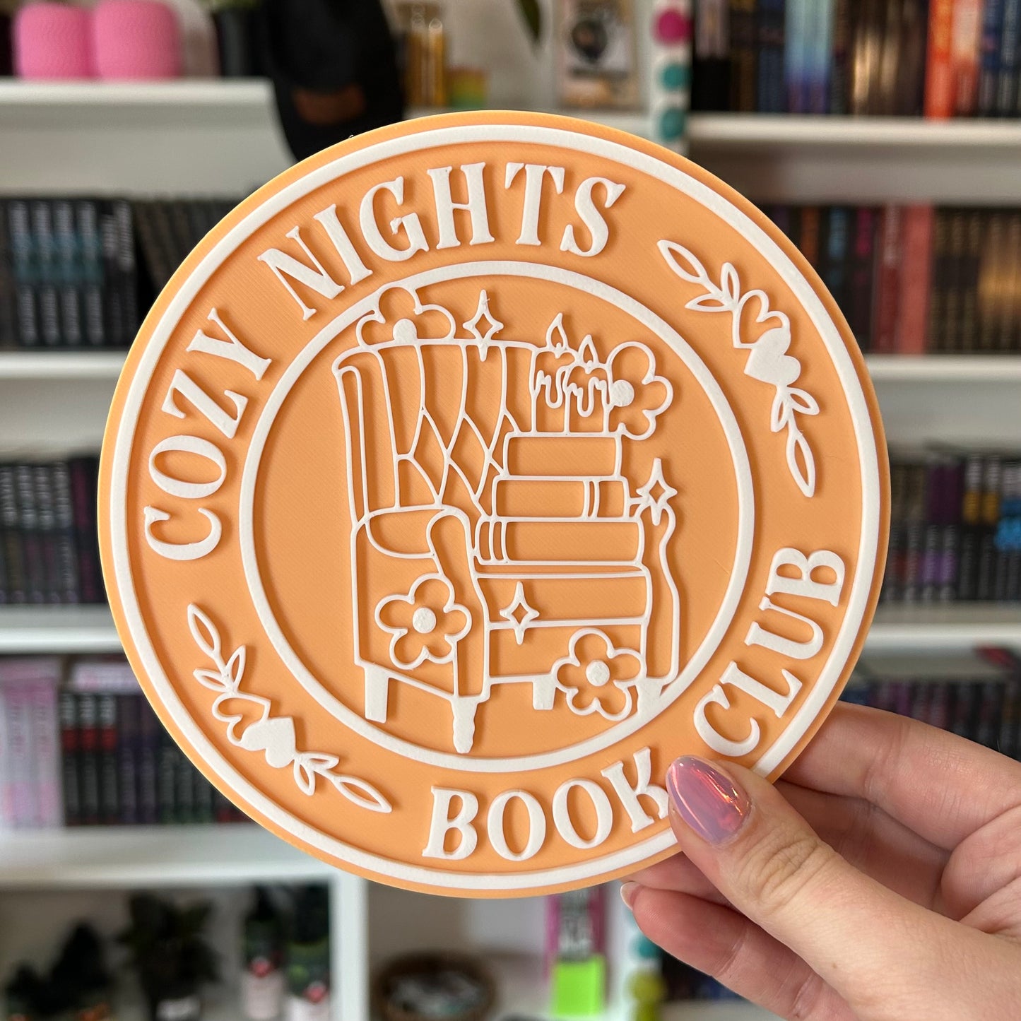 3D Print - Cozy Nights Book Club Sign