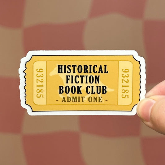 Sticker - Historical Fiction Book Club Ticket