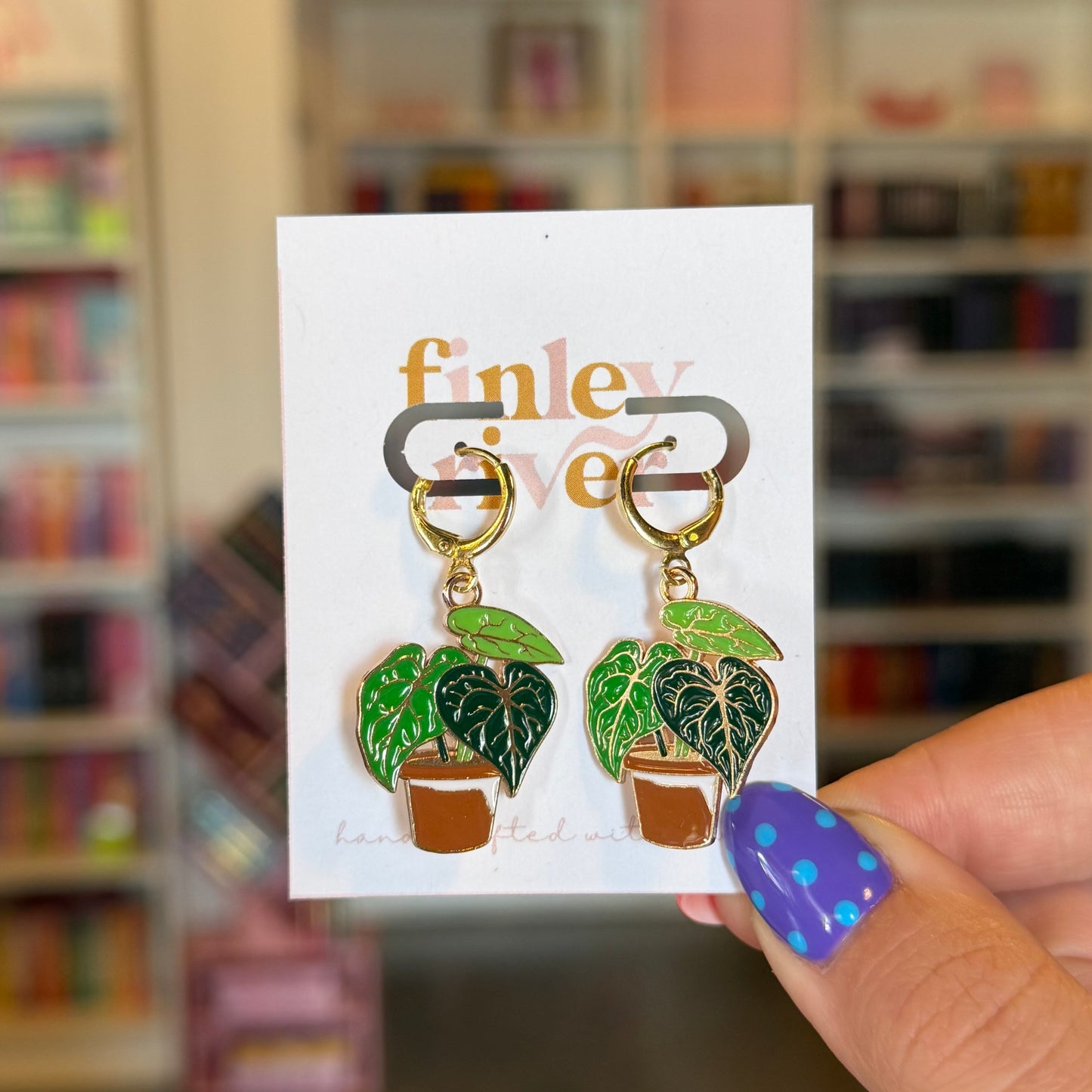 Anthurium Huggies Earrings