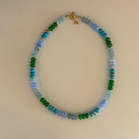 Ocean Serenity Beaded Necklace
