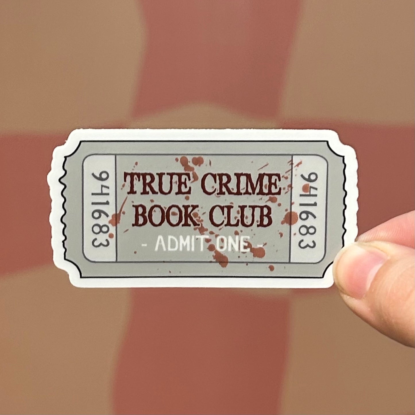 Sticker - True Crime Book Club Ticket
