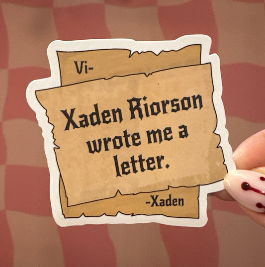 Sticker - Xaden Wrote Me a Letter (Iron Flame)