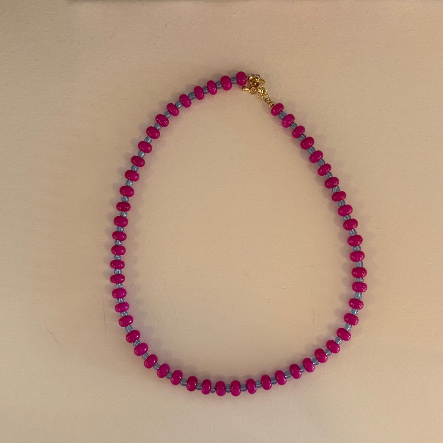 Magenta Sky Beaded Necklace