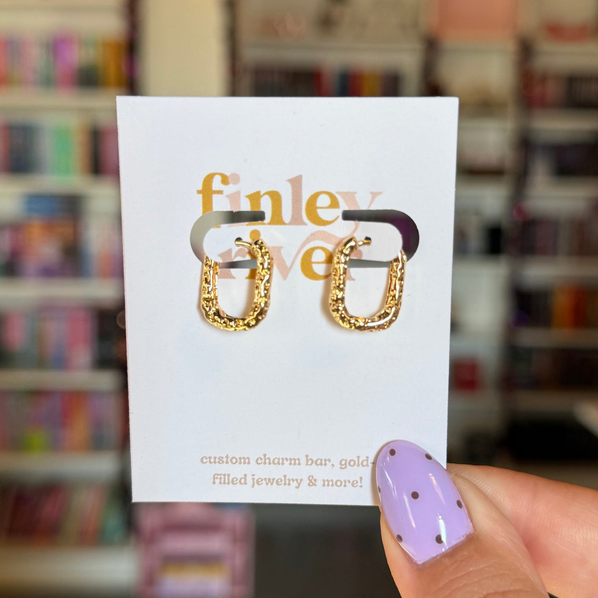 Hammered Huggies Earrings