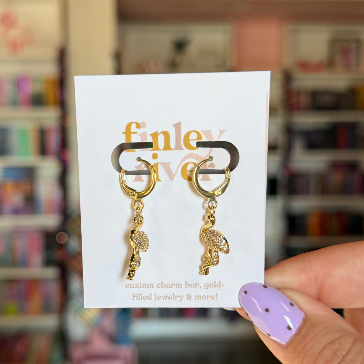 Flamingo Huggies Earrings