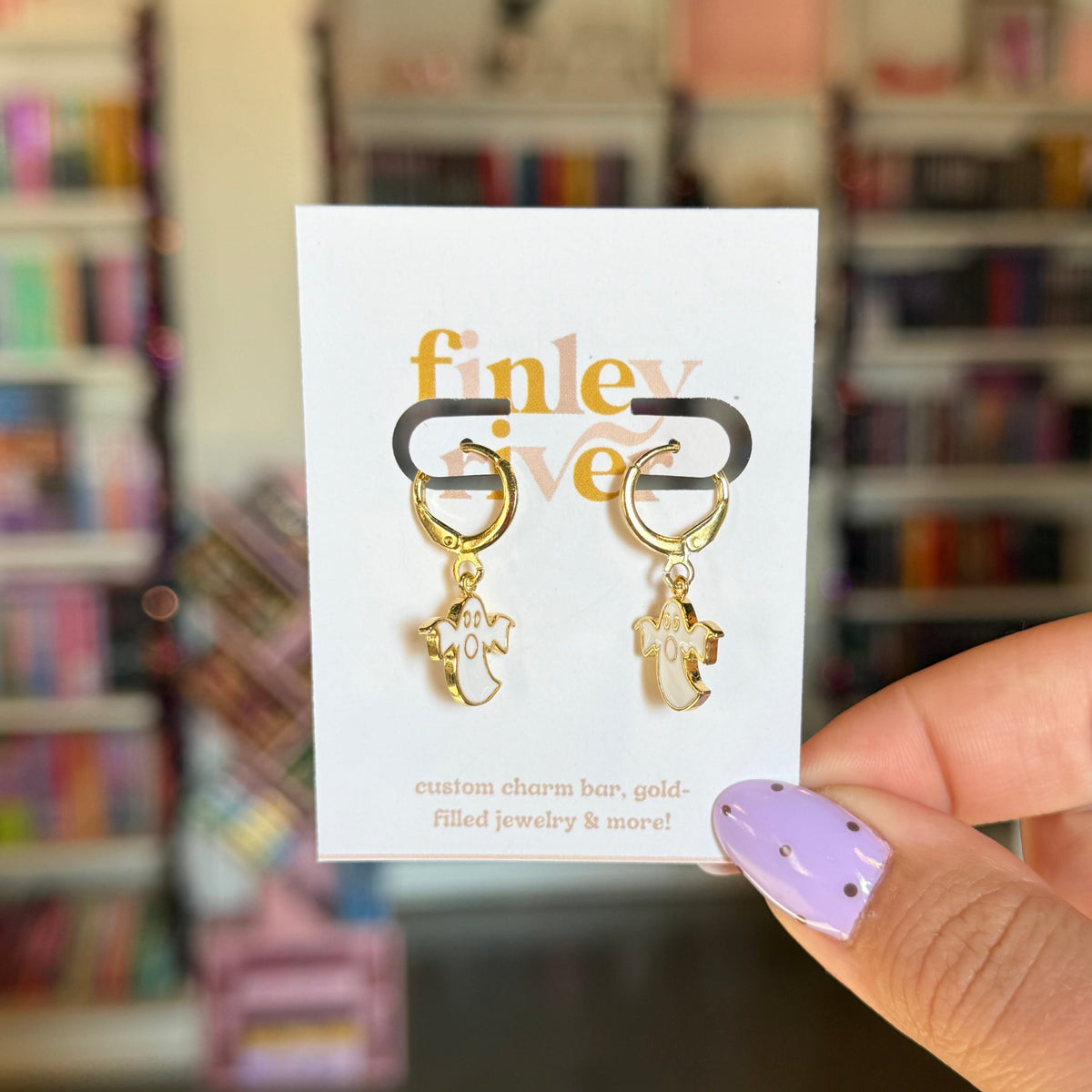 Ghost Huggies Earrings