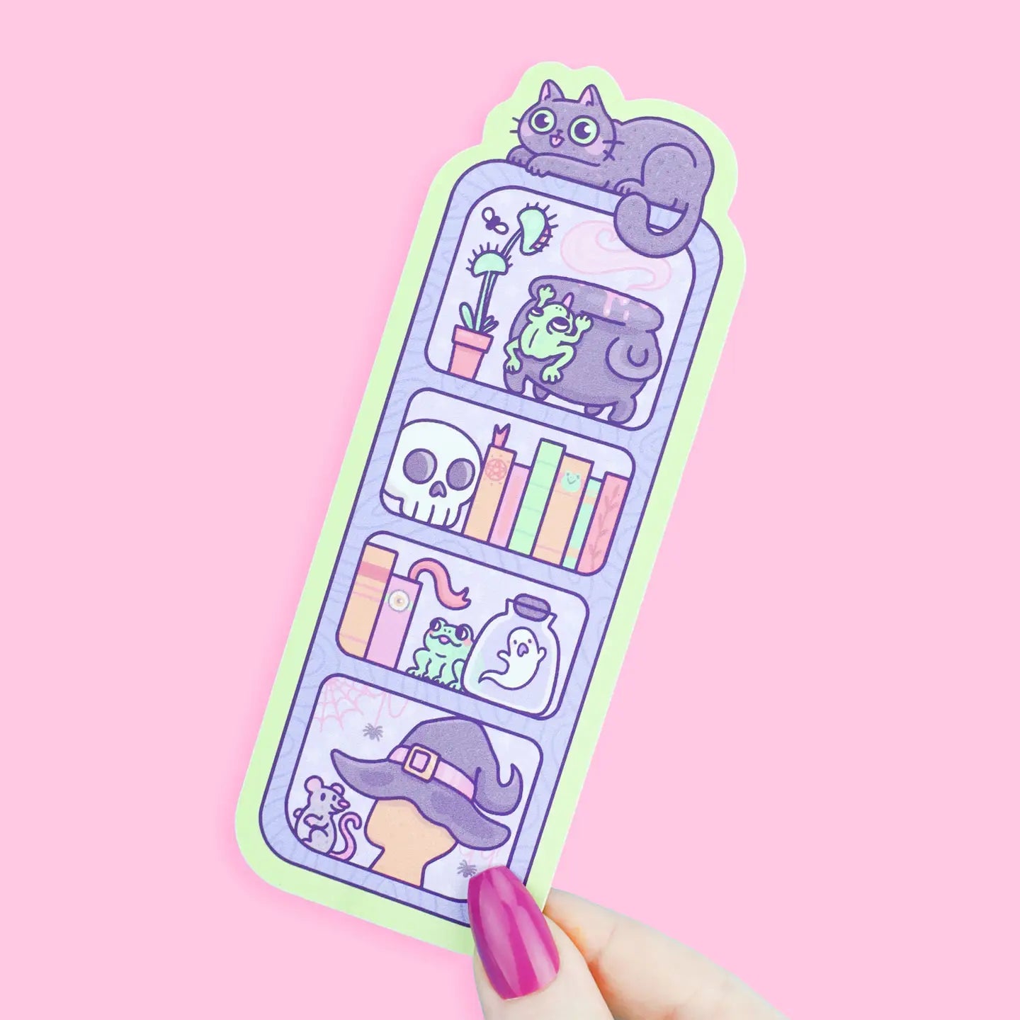 Bookmark - Cute Witchy Bookshelf