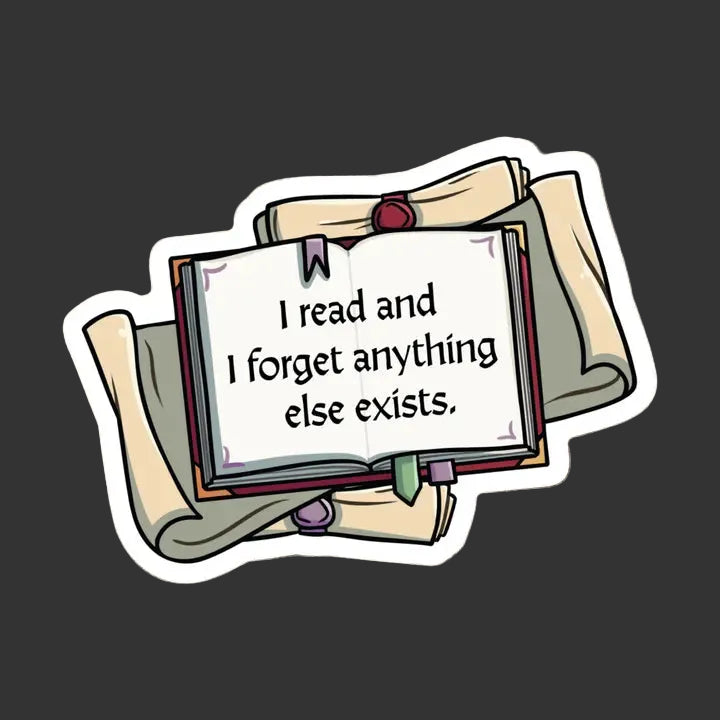 Sticker - I Read & I Forget (Spellshop)