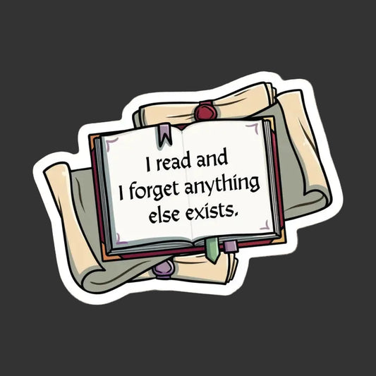 Sticker - I Read & I Forget (Spellshop)