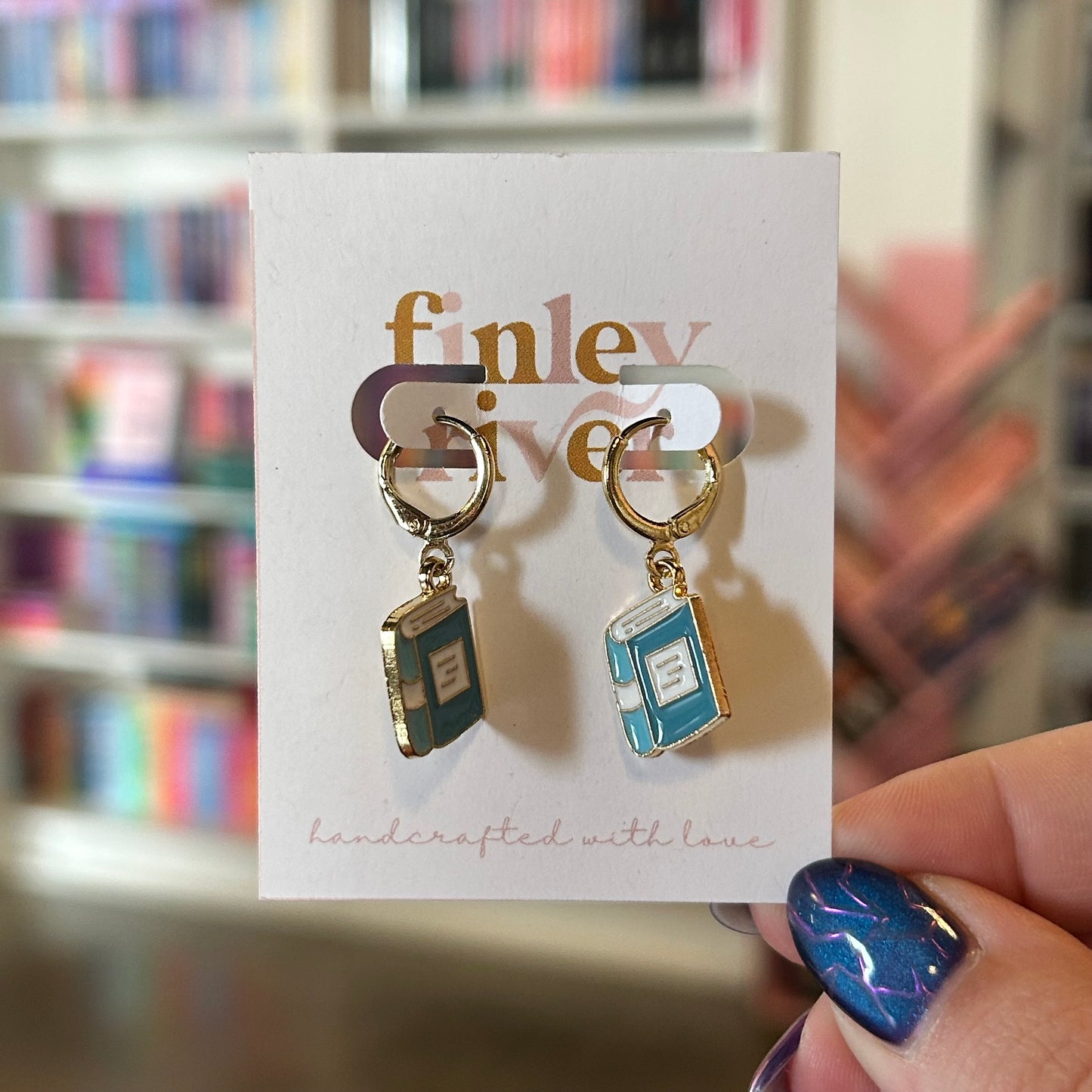 Book Huggies Earrings