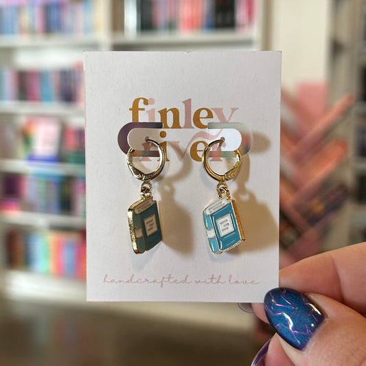 Book Huggies Earrings