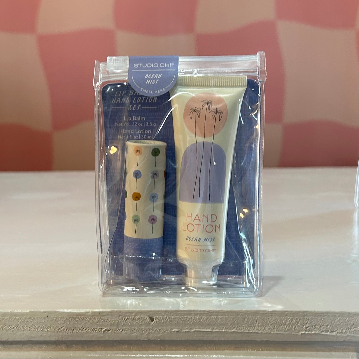 Unscented Lip Balm & Scented Hand Lotion Set - Ocean Mist