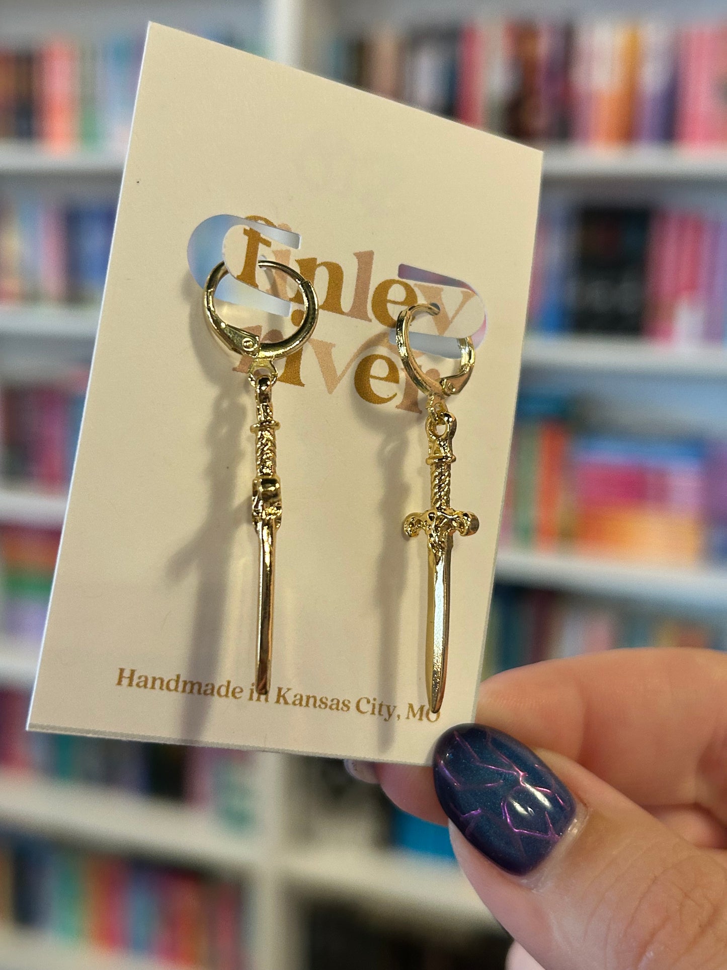 Sword Huggies Earrings
