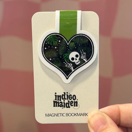 Magnetic Bookmark - Skull Plant Heart