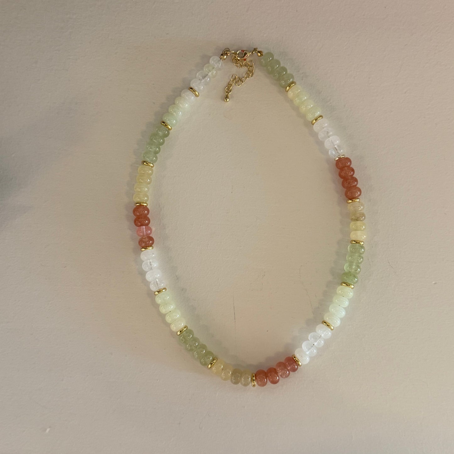 Linen Sage Beaded Necklace