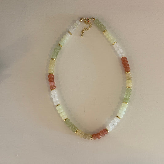 Linen Sage Beaded Necklace