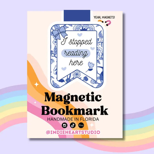 Magnetic Bookmark - Stopped Reading Here (Blue)