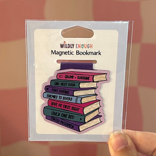 Magnetic Bookmark - Romance Tropes Book Stack