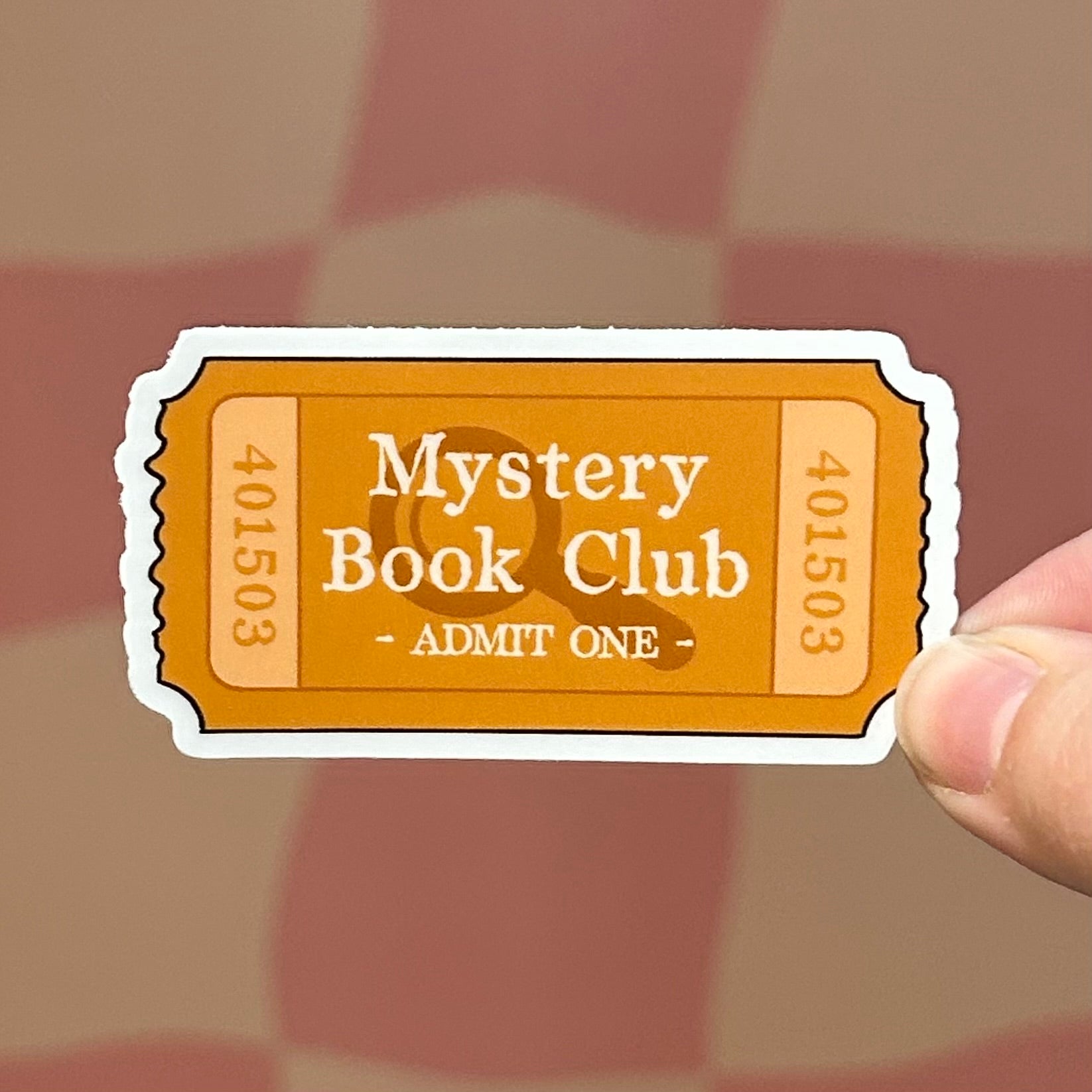 Ticket Scan Sticker Sticker - Mystery Book Club Ticket – Read & Rooted