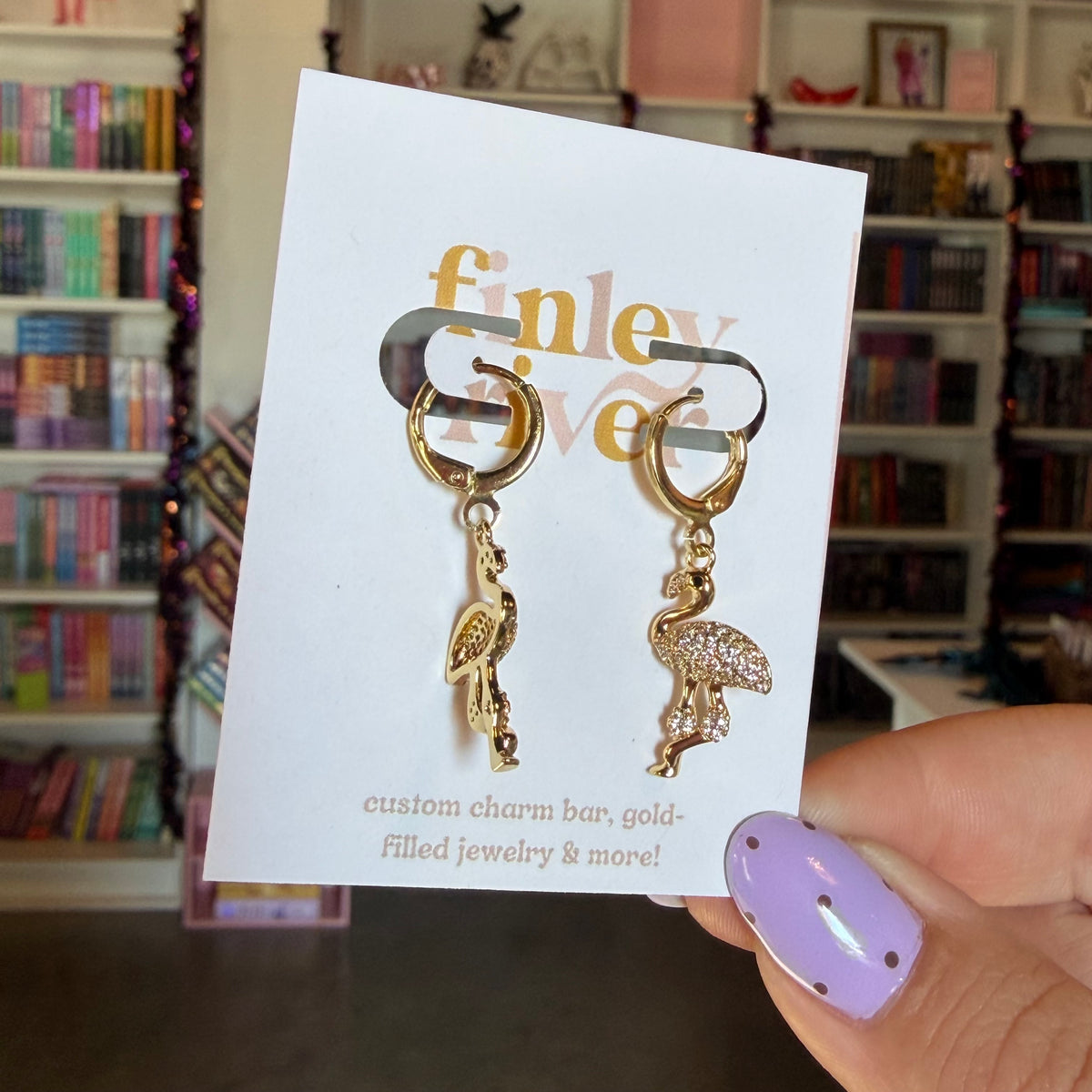 Flamingo Huggies Earrings