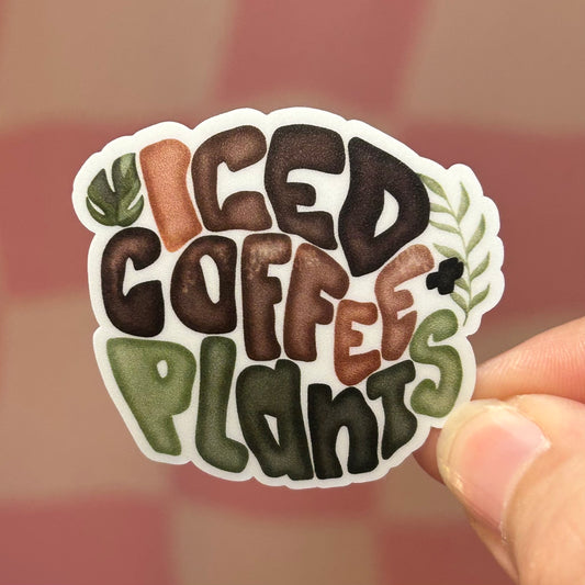 Sticker - Iced Coffee + Plants