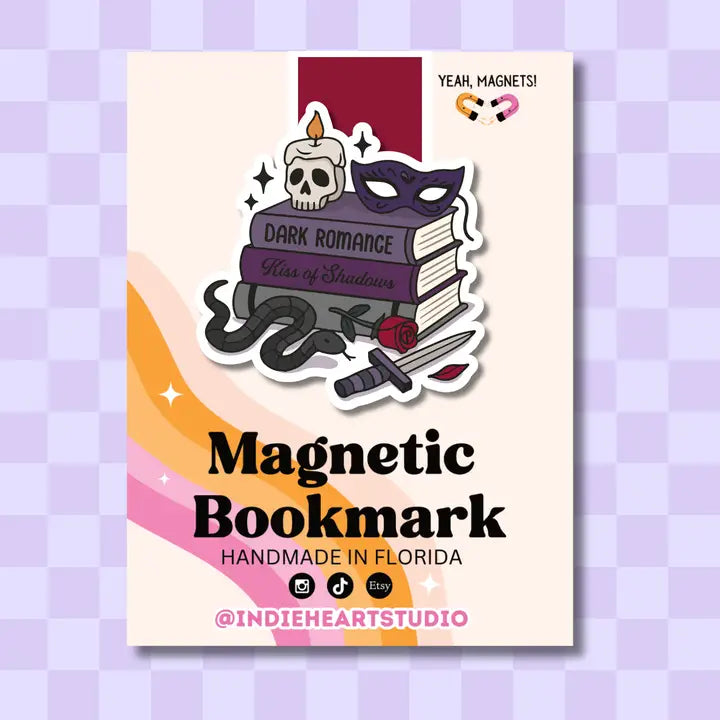 Magnetic Bookmark - Dark Romance Book Stack