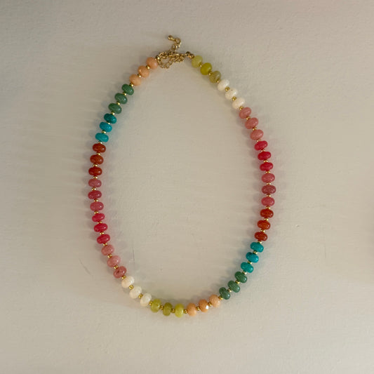 Boho Sunset Beaded Necklace