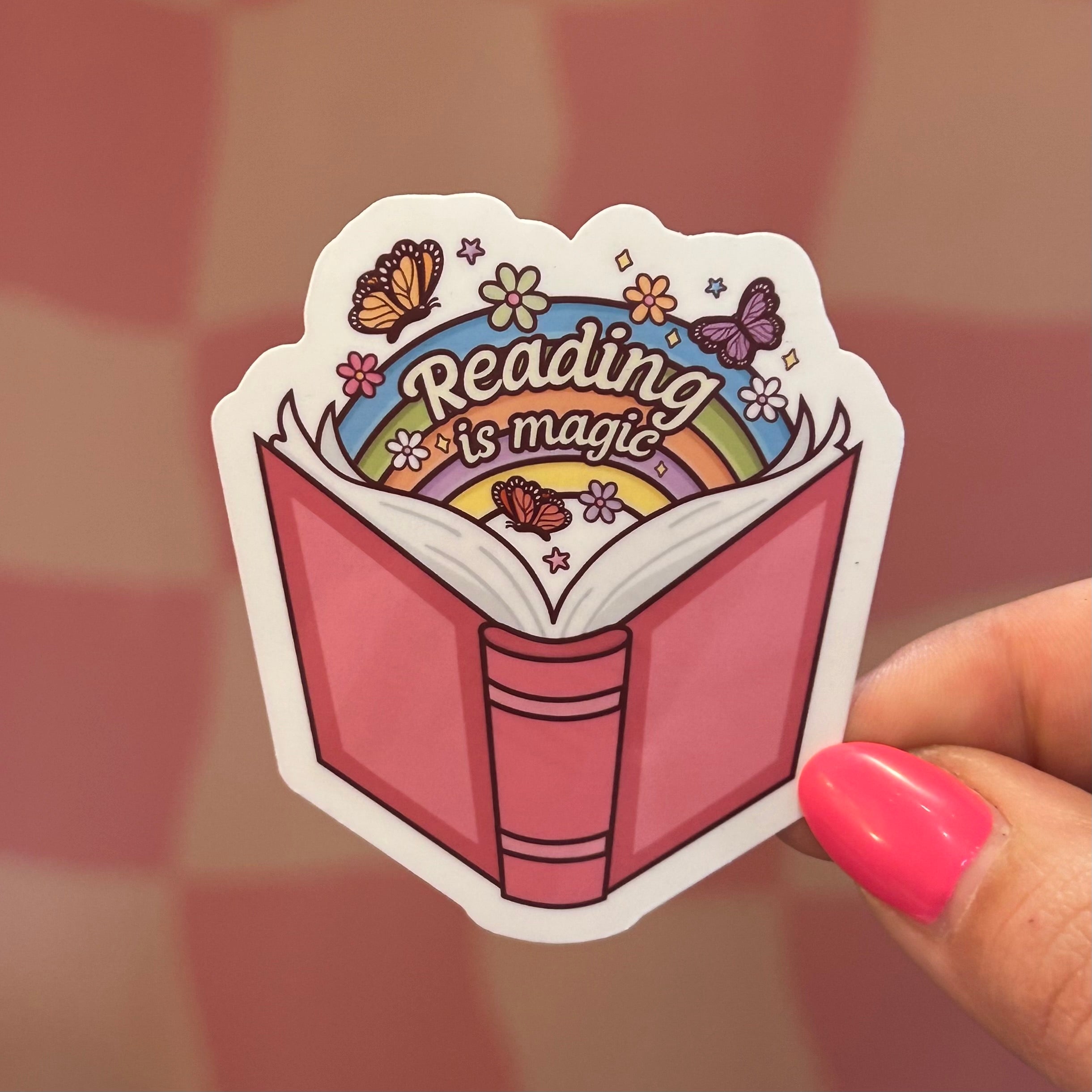 Read Meme Sticker Sticker - Reading is Magic – Read & Rooted