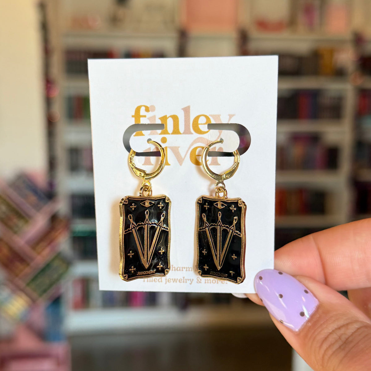 Tarot Swords Huggies Earrings