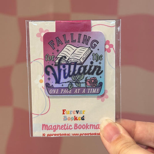 Magnetic Bookmark - Falling for the Villain Holographic