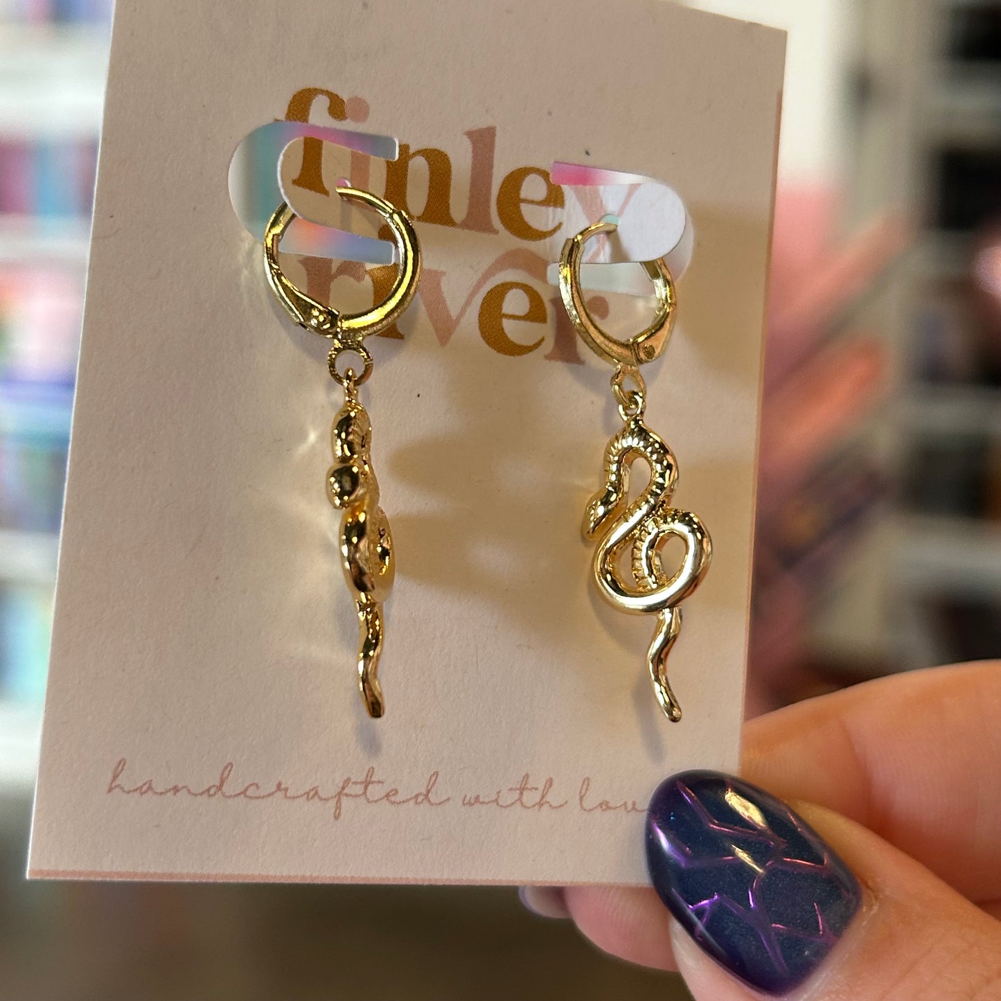 Snake Huggies Earrings