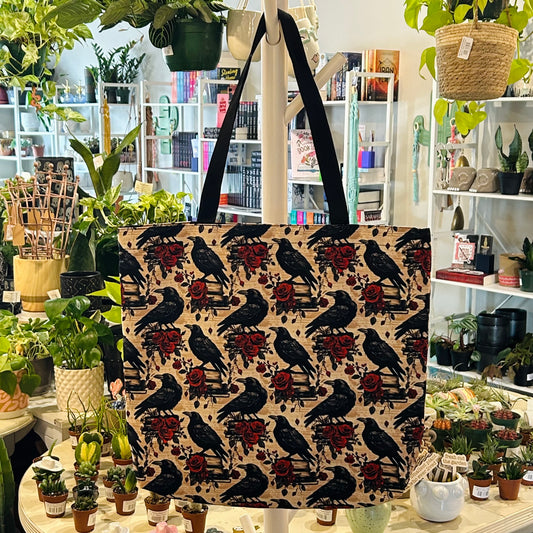 Canvas Tote - Ravens & Roses