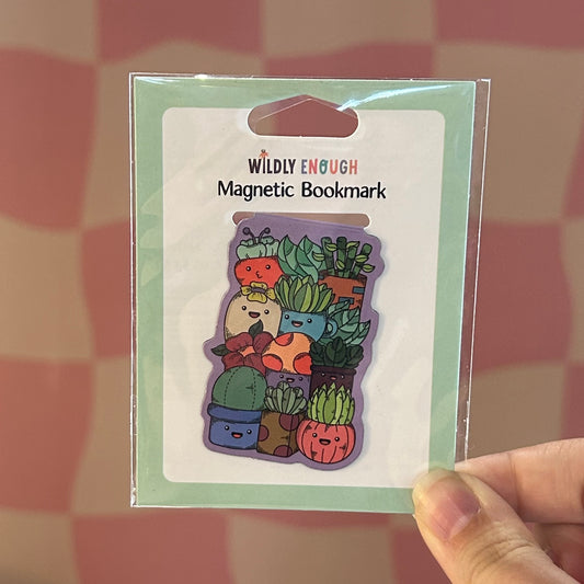 Magnetic Bookmark - Happy Potted Plants
