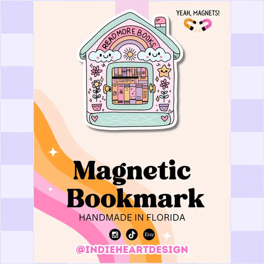 Magnetic Bookmark - Read More Books Little Library