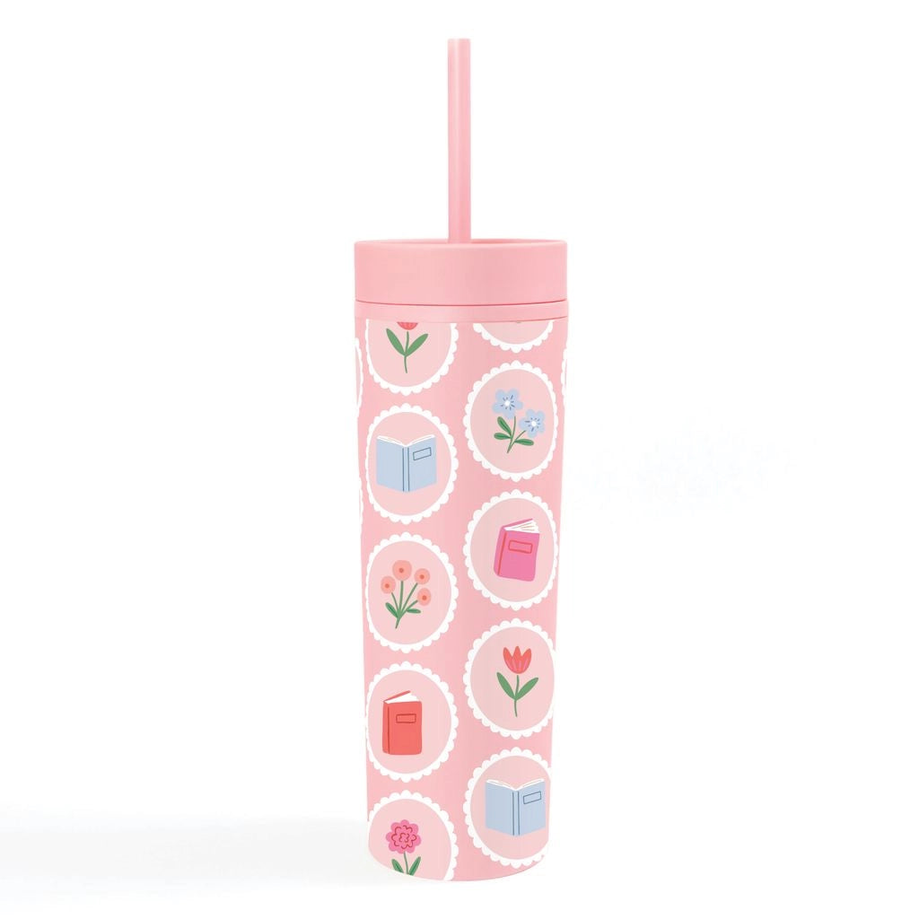 Tumbler - Floral Book Lover