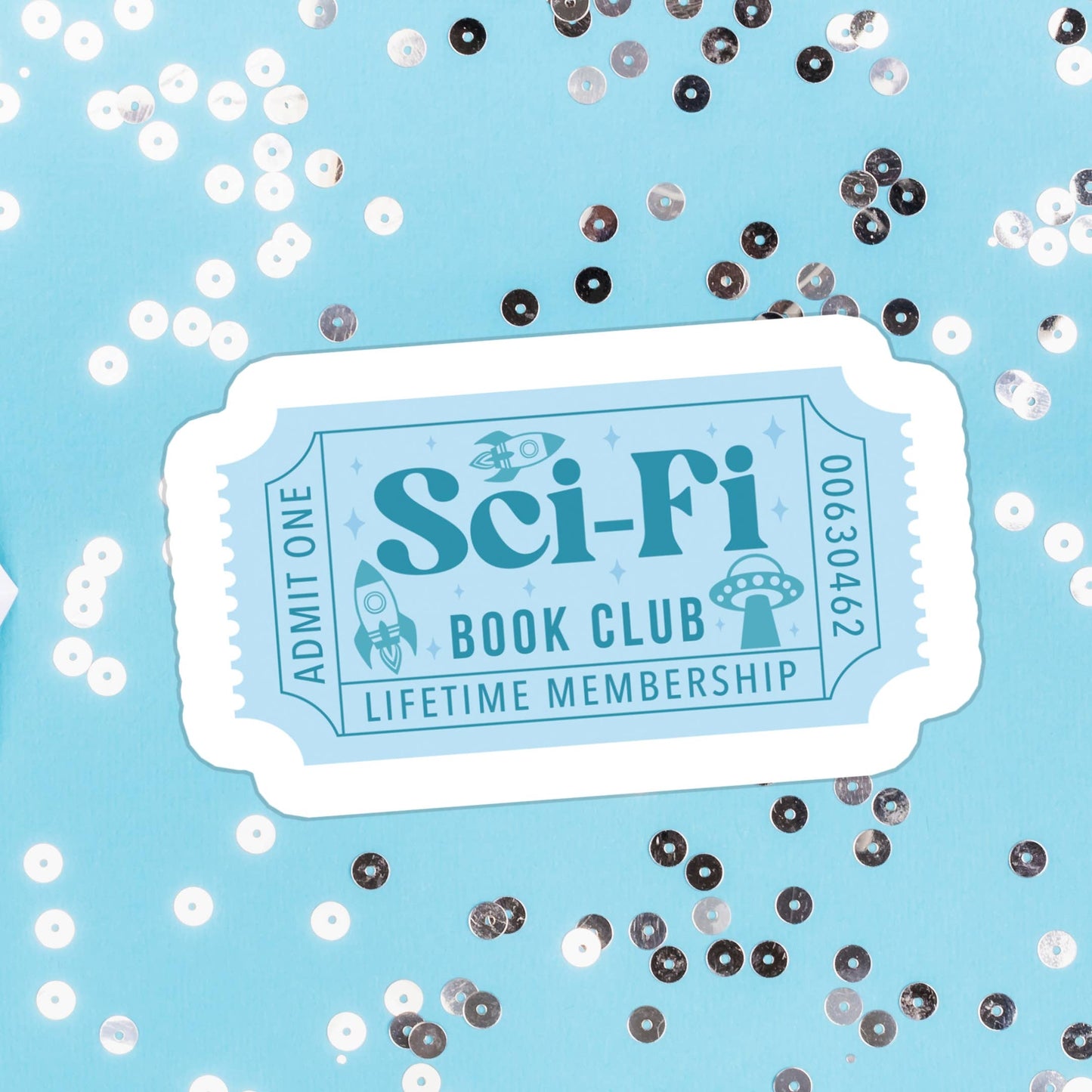 Sticker - Sci-Fi Book Club Ticket