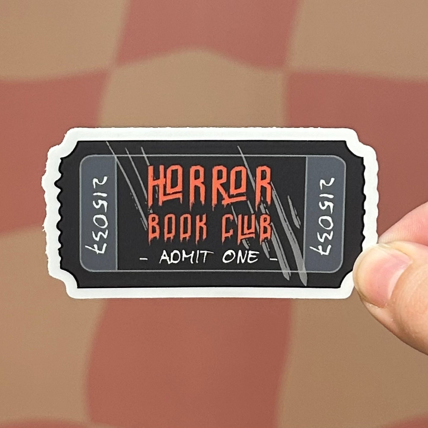 Sticker - Horror Book Club Ticket