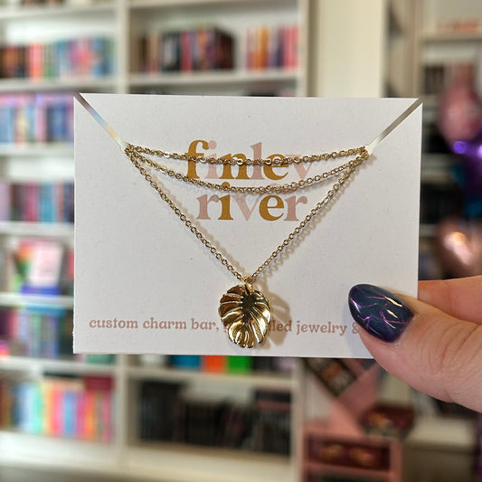 Monstera Charm Necklace
