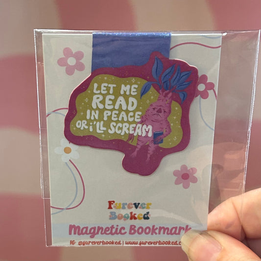 Magnetic Bookmark - Let Me Read or I'll Scream Glitter