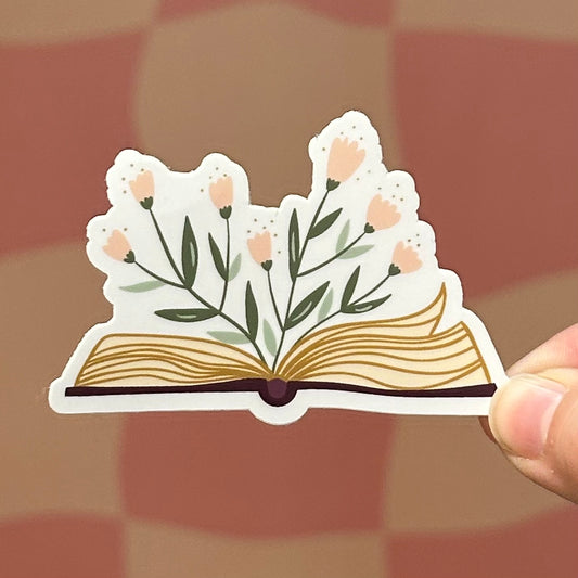 Sticker - Floral Open Book