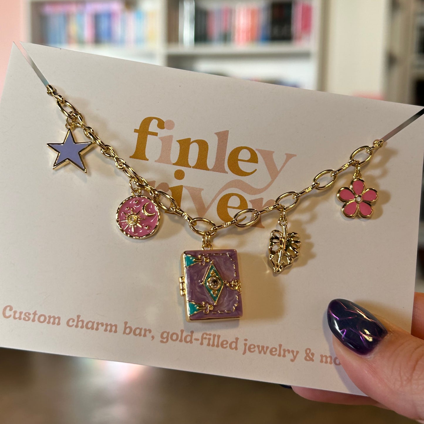 Purple Celestial Charm Necklace
