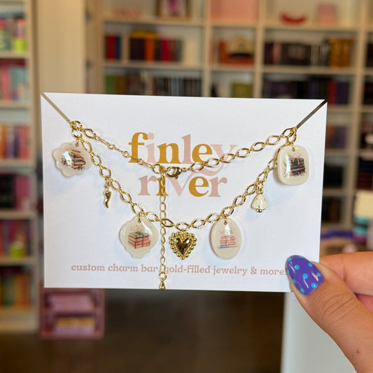 Book Stacks Charm Necklace (Assortment)