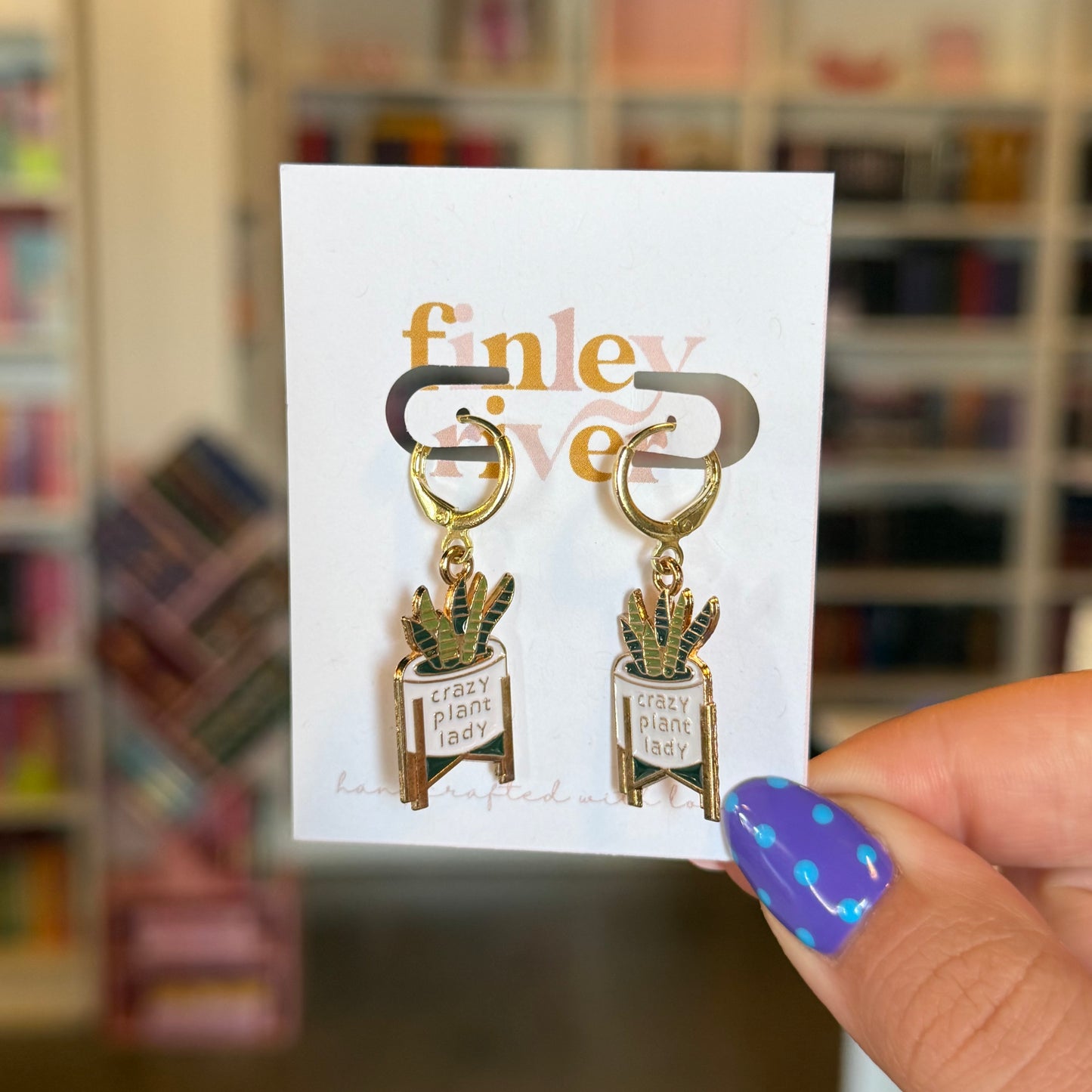 Crazy Plant Lady Huggies Earrings