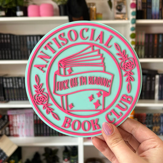 3D Print - Antisocial Book Club Sign